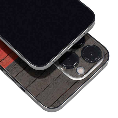 German Flag Dark Wood iPhone 16 Pro Skin